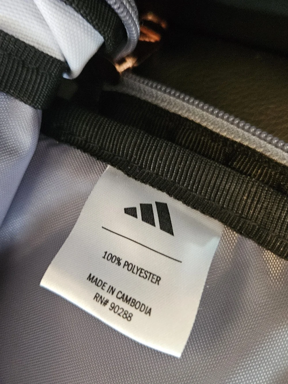 adidas Excel 6 Light Gray Backpack with Rose Gold Logo